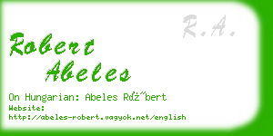 robert abeles business card